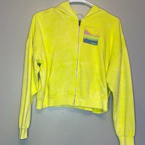 Hurley neon  cropped zip-up